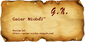 Gaier Niobé névjegykártya